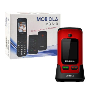 Telefon Dla Seniora Głośny Sos Z Klapką Czerwony