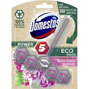 Domestos Power 5, kostka toaletowa, Fresh Rose&Waterlily, 55 g