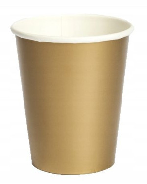 KUBKI PAPIEROWE kubeczki 250 ml ZŁOTE EKO 8 szt