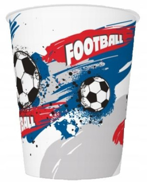 KUBECZKI PAPIEROWE piłka nożna FOOTBALL 250ml 8szt