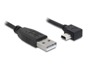 Kabel Delock mini USB kątowy prawo - USB M/M 2.0 1m czarny Canon