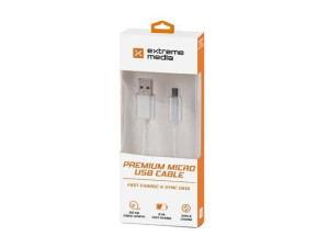 Kabel Natec Extreme Media micro USB-B - USB-A M/M 1m oplot