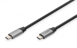 Kabel USB 3.0 DIGITUS PREMIUM 60W/5Gbps Typ USB C/USB C M/M czarny 0,5m