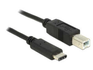 Kabel USB Delock USB type-C(M) -> USB-B(M) 1m czarny