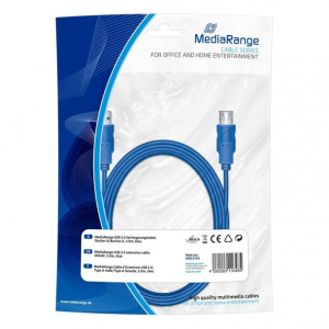 Przedłużacz USB 3.0 MediaRange MRCS145 AM/AF, 3m, niebieski