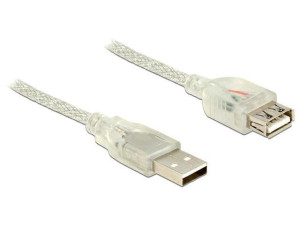 Przedłużacz USB Delock AM-AF USB 2.0 5m ferryt przezroczysty