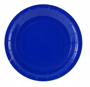 Talerzyki Urodzinowe Papierowe Niebieskie 18cm 6sz