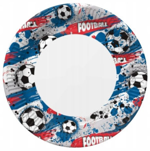 TALERZYKI PAPIEROWE piłka nożna FOOTBALL 23cm 8szt