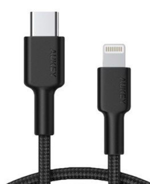 Aukey Cb-cl02 Nylonowy Kabel Usb C-lightning 1.2m
