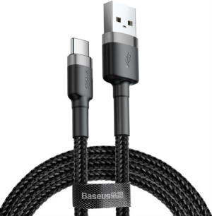Baseus Cable Usb Do Usb-c Cafule 3a 0.5m, Szary