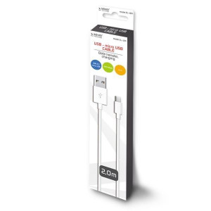 Kabel SAVIO CL-124 (Micro USB - USB 2.0 typu A ; 2m; kolor biały)