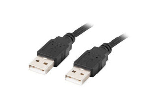 Lanberg Kabel Usb-a 2.0 M/m 0.5m Czarny Ca-usba-20cu-0005-bk
