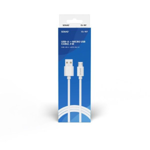 Savio Kabel Usb-a - Micro Usb, 3 M, Biały, Cl-167