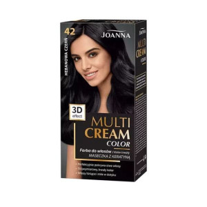 Joanna Multi Cream Color, farba do włosów, hebanowa czerń, 42, 1 szt.