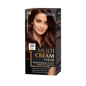 Joanna Multi Cream Color, farba do włosów, kasztanowy brąz, 38, 1 szt.