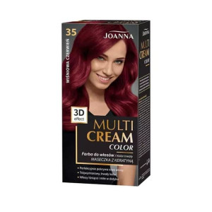 Joanna Multi Cream Color, farba do włosów, wiśniowa czerwień, 35, 1 szt.