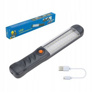 Latarka Warsztatowa Lampka Lampa Hak 48 Led + Usb