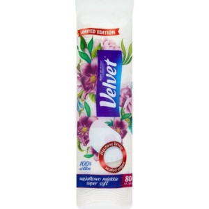 Velvet Natural Comfort, płatki kosmetyczne, 80 szt.