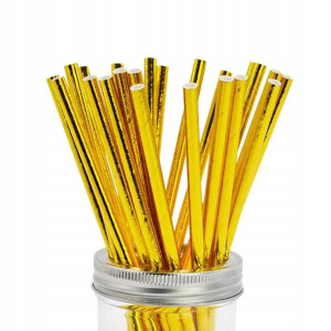 Słomki Gold Złote Na 18 30 40 50 Urodziny 10 Szt.