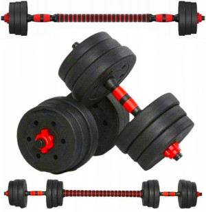 Hantle 20kg Zestaw 2x10kg Obciążenie Gryf Łącznik