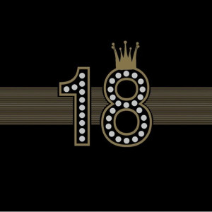 Serwetki Na 18 Osiemnastkę Czarne 20szt
