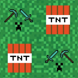 SERWETKI URODZINOWE Piksele MINECRAFT 20szt