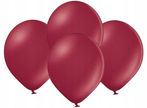 BALONY metalizowane BORDOWE 10,5 cali 10 SZT