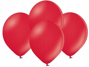 BALONY metalizowane CZERWONE 10,5 cali 10 SZT