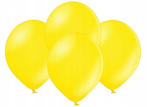 BALONY metalizowane cytryna ŻÓŁTE 10,5 cali 10 SZT