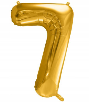 BALON foliowy ZŁOTY urodziny cyfra numer nr 7 XXL