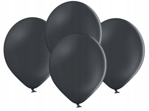 BALONY pastelowe pastel GRAFITOWE 10,5 cali 10 SZT