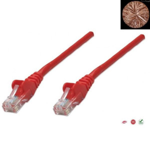 PatchCord 100% miedź Intellinet Cat.6 UTP, 1m, czerwony