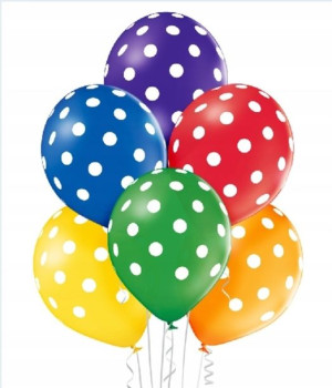 BALONY 12' KROPKI na urodziny przyjęcie 6 SZT