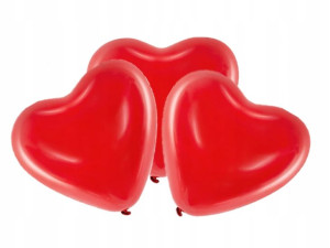 BALONY serce serca pastel CZERWONE 11 cali 10 SZT