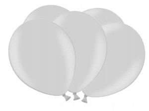 BALONY metalizowane SREBRNE 9 cali 10 SZT