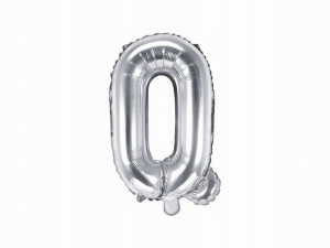 Balon foliowy Litera "Q", 35cm, srebrny