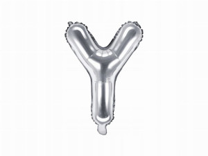 Balon foliowy Litera "Y", 35cm, srebrny