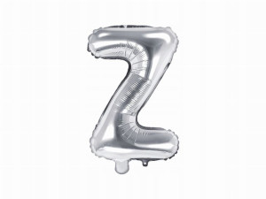 Balon foliowy Litera "Z", 35cm, srebrny