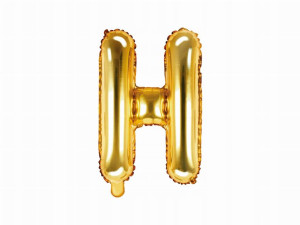 Balon foliowy Litera "H", 35cm, złoty