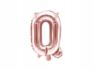Balon foliowy Litera "Q" różowe złoto 35