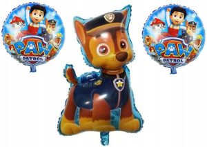 ZESTAW balonów CHASE PSI PATROL URODZINY 80cm XL
