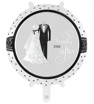 BALON foliowy HAPPYILY EVER AFTER wesele 50 cm