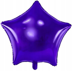 BALON foliowy FIOLETOWA GWIAZDKA na URODZINY 50 cm