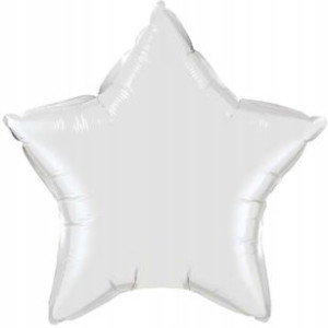 BALON foliowy BIAŁA GWIAZDKA na URODZINY 50 cm
