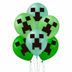 BALON lateksowy MINECRAFT na URODZINY 12 szt