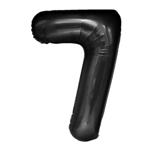 BALON foliowy CZARNY urodziny cyfra nr 7 100cm XXL
