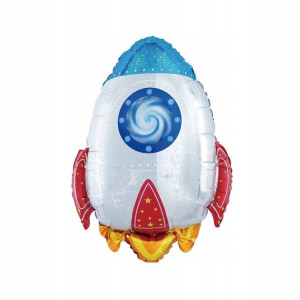 BALON foliowy RAKIETA na URODZINY XL 75cm