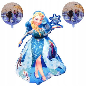 ZESTAW balonów ELSA KRAINA LODU URODZINY 80cm XL