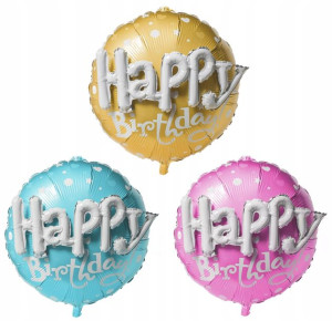 BALON foliowy HAPPY BIRTDAY na URODZINY XL '3D'