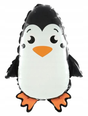 BALON foliowy PINGWIN na URODZINY 63cm XL